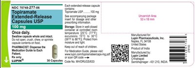Topiramate Extended-release Capsules, 100 mg30 Capsules Ndc 70748-277-06 (Cc039b2c 1602 4311 B976 9125434bc152 06)