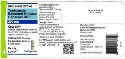 Topiramate Extended-release Capsules, 200 mg30 Capsules Ndc 70748-278-06 (Cc039b2c 1602 4311 B976 9125434bc152 07)