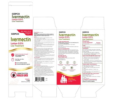 Ozipco Ivermectin Lotion 0.5% 117 G Carton Label (Ozipco Ivermectin Lotion 05 117g Label)