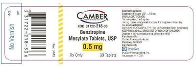benztropinemestab-2.jpg This is an image of the label for Benztropine Mesylate Tablets 0.5 mg 100count. - benztropinemestab 2