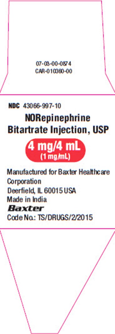 Norepinephrine Representative Label   43066-997-10  2  of  4 - image 04
