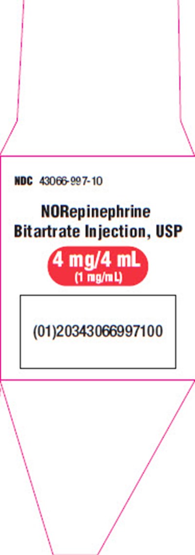Norepinephrine Representative Label   43066-997-10  4  of  4 - image 06