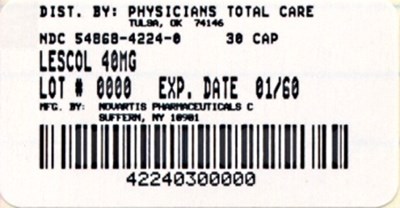 4224.jpg image of 40 mg package label - 4224