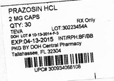 Label Image for 2mg - Prazosin