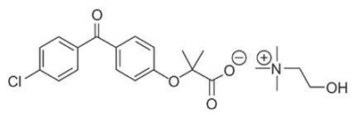 Chemical Structure For Fenofibric Acid. (Trilipix Structure)