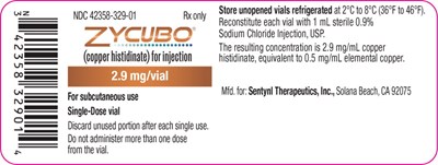 Principal Display Panel (2.9 mg Vial Label)