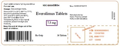 7 5mg Bottle Label