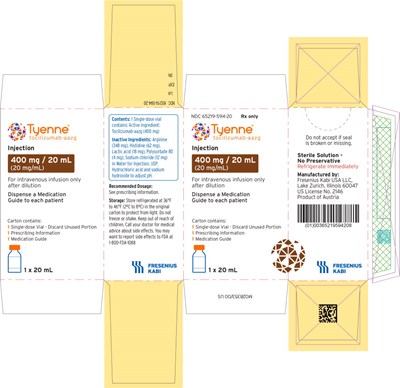tye00-0000-04.jpg Principal Display Panel – 400 mg /20 mL Vial carton - tye00 0000 04