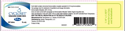 Principal Display Panel (0.8 mg Tablet Bottle Label)