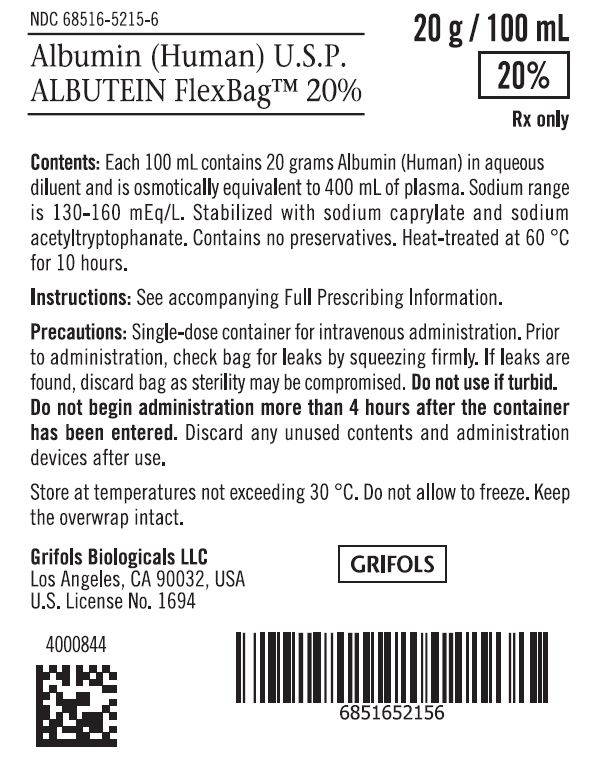 Albutein Injection, Solution - Images NDC 68516-5215