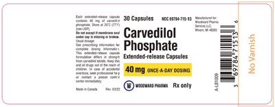 carvedilol-09.jpg PRINCIPAL DISPLAY PANEL - 40 mg Capsule Bottle Label - carvedilol 09