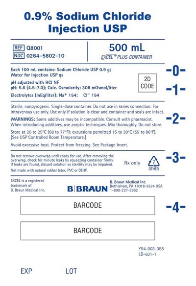 500 mL Container Label Q8001 (Sodium Chloride In Excel Plus 6)