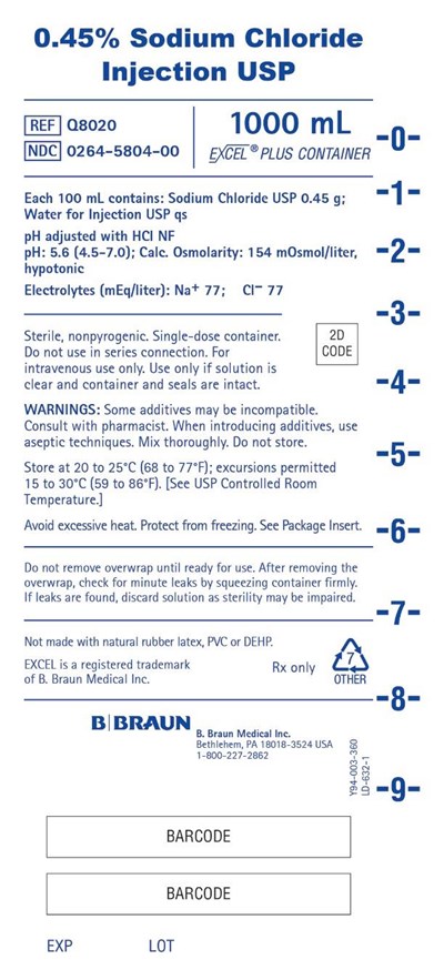 1000 mL Container Label Q8020 (Sodium Chloride In Excel Plus 8)