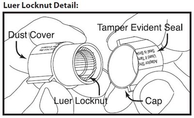 Luer Locknut Detail (Sodium Chloride 6)
