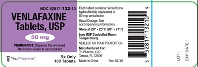 venlafaxine-fig3.jpg PACKAGE LABEL-PRINCIPAL DISPLAY PANEL - 50 mg (100 Tablets Bottle) - venlafaxine fig3