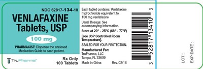 venlafaxine-fig5.jpg PACKAGE LABEL-PRINCIPAL DISPLAY PANEL - 100 mg (100 Tablets Bottle) - venlafaxine fig5