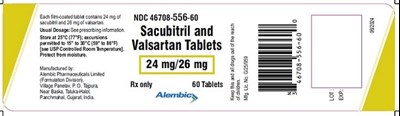 60 tablets - sacubitrilvalsartan 24 26 mg