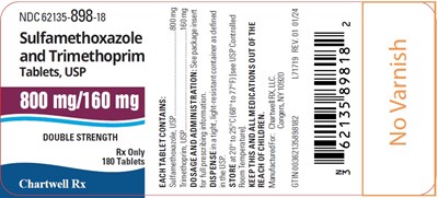 image description - sulfamethoxazole and trimethoprim tablet 800mg 160mg 180s label