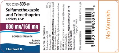 image description - sulfamethoxazole and trimethoprim tablet 800mg 160mg 90s label