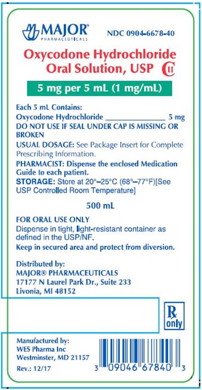 oxycodone-label.jpg 500 mL Bottle Container - oxycodone label