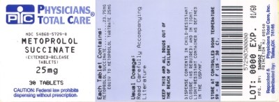 5729.jpg Metoprolol Succinate Extended-Release Tablets USP 25 mg label - 5729