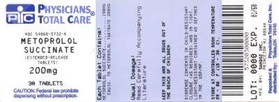 5732.jpg Metoprolol Succinate Extended-Release Tablets USP 200 mg label - 5732