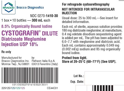 Cystografin Dilute Carton - CYSTOGRAFIN DILUTE 10x300mL 229125