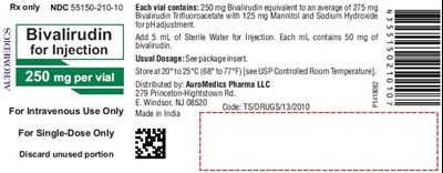 bivalirudin-fig1.jpg PACKAGE LABEL-PRINCIPAL DISPLAY PANEL - 250 mg per vial - Container Label - bivalirudin fig1
