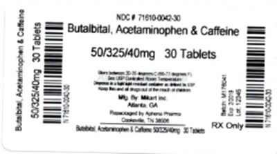 Bottle Label 50/325/40mg - 71610 042