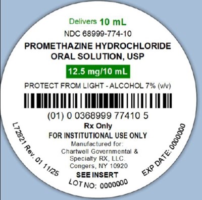 Image Description (Promethazine HCl Os 10ml Cup Label)