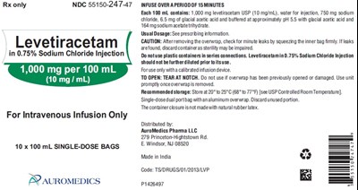PACKAGE LABEL-PRINCIPAL DISPLAY PANEL - 1,000 mg per 100 mL (10 mg / mL) - Container-Carton Label (10 Pouches) - levetiracetam fig10