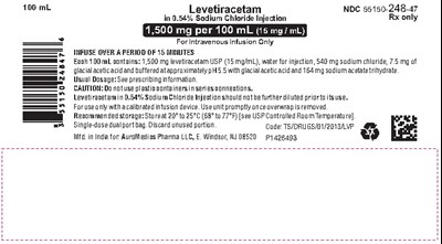 PACKAGE LABEL-PRINCIPAL DISPLAY PANEL - 1,500 mg per 100 mL (15 mg / mL) - Infusion Bag Label - levetiracetam fig11