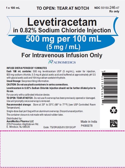 PACKAGE LABEL-PRINCIPAL DISPLAY PANEL - 500 mg per 100 mL (5 mg / mL) - Pouch (Overwrap) Label - levetiracetam fig6