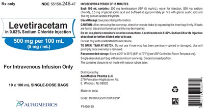 PACKAGE LABEL-PRINCIPAL DISPLAY PANEL - 500 mg per 100 mL (5 mg / mL) - Container-Carton Label (10 Pouches) - levetiracetam fig7