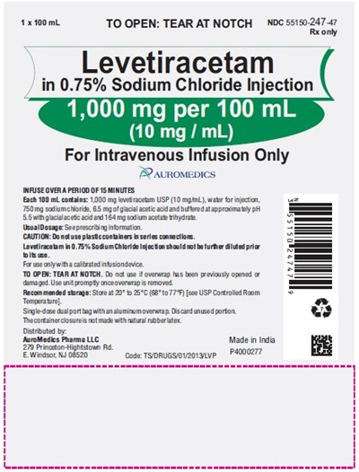 PACKAGE LABEL-PRINCIPAL DISPLAY PANEL - 1,000 mg per 100 mL (10 mg / mL) - Pouch (Overwrap) Label - levetiracetam fig9