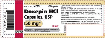 doxepin-04.jpg PRINCIPAL DISPLAY PANEL - 50 mg Capsule Bottle Label - doxepin 04