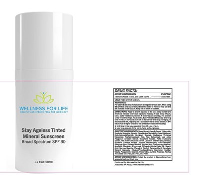 Stay Ageless Tinted Mineral Sunscreen Broad Spectrum SPF 30 1.75 fl oz (50ml) - Wellness SP06.50U 
