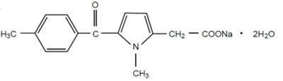 Image Description (Tolmetin Sodium Tabs Structure)