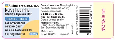 Norepi Vial (Norepi Vial Label)