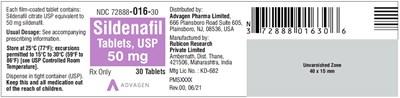 sildenafil-tabs-usp-50mg-30s.jpg Sildenafil Tablets 50 mg - NDC 72888-016-30 - 30 Tablets Label - sildenafil tabs usp 50mg 30s