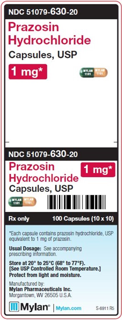 image-01.jpg Prazosin Hydrochloride 1 mg Capsules Unit Carton Label - image 01