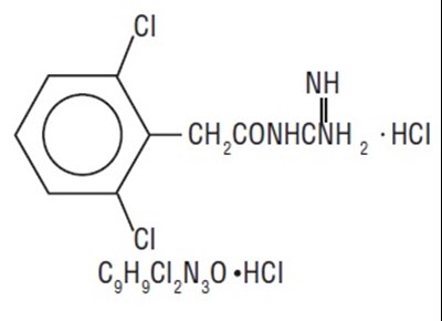 guanfacine-str.jpg Chemical Structure - guanfacine str