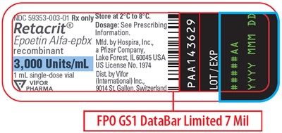 retacrit-19.jpg PRINCIPAL DISPLAY PANEL - 3,000 Units/mL Vial Label - retacrit 19