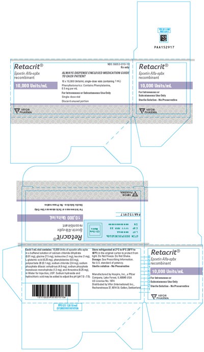 retacrit-24.jpg PRINCIPAL DISPLAY PANEL - 10,000 Units/mL Vial Carton - retacrit 24