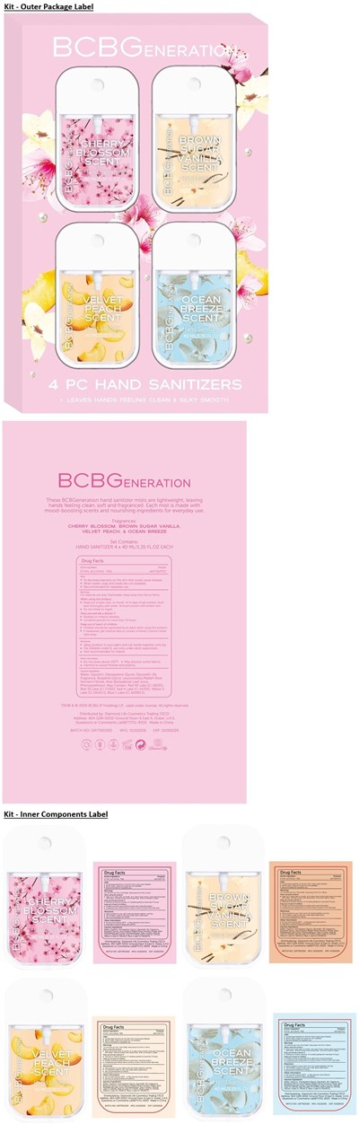Bcbgeneration 4 Pc Hand Sanitizers (87247590 7)