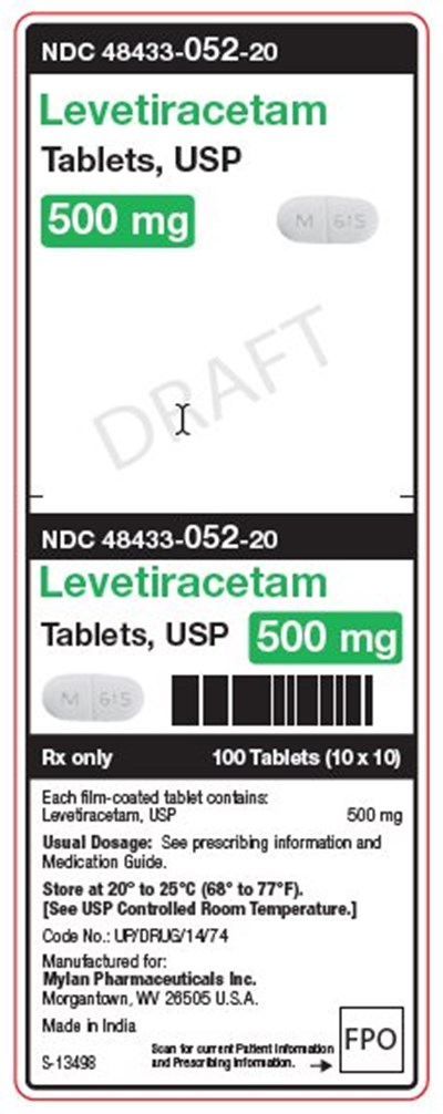 Levetiracetam 500 mg Tablets, Usp Unit Carton Label (Image 02)