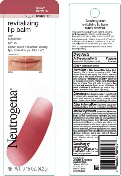 neutrogena-05.jpg PRINCIPAL DISPLAY PANEL - 4.2 g Tube Blister Pack - Sunny Berry 30 - neutrogena 05