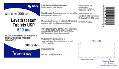 levetiracetam-fig8.jpg PACKAGE LABEL-PRINCIPAL DISPLAY PANEL - 500 mg (500 Tablets Bottle) - levetiracetam fig8