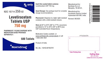levetiracetam-fig9.jpg PACKAGE LABEL-PRINCIPAL DISPLAY PANEL - 750 mg (500 Tablets Bottle) - levetiracetam fig9