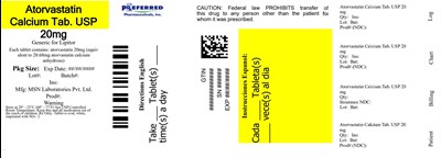 Atorvastatin Calcium Tab Usp 20mg (Atorvastatin 20mg 1000s Container Label)